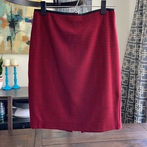 Red & Black Pencil Skirt
